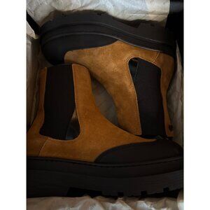Scotch & Soda Aubri Chelsea Boot Leather Suede Cognac Size 39 Women New In Box